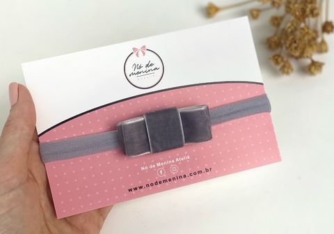 Faixa Chanel veludo cinza