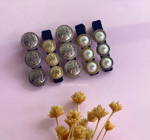 Hair clip em veludo (unidade)