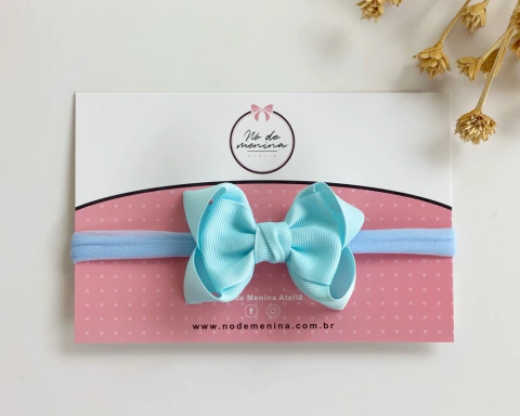 Laço Ana (P) azul bebê