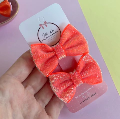 Parzinho Alice Brilho Neon - Nó De Menina