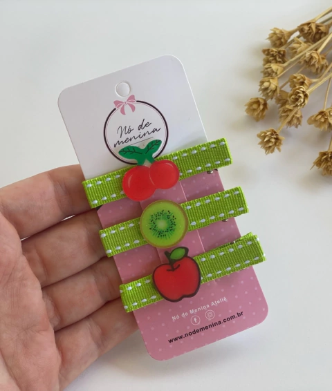 Hair Clips Frutinha maça