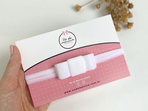 Faixa Chanel veludo branco