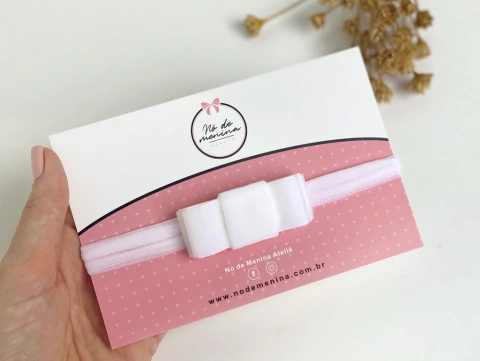 Faixa Chanel veludo branco