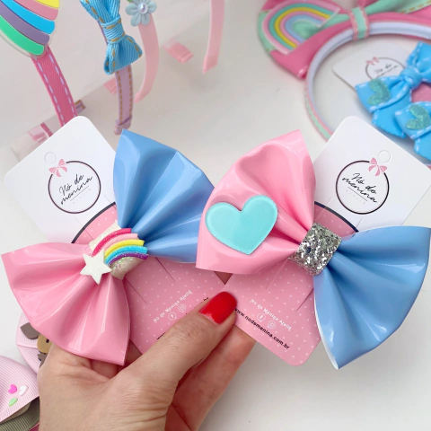 Laço Eva (G) rosa/azul