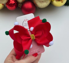 Laço Luisa (G) pompom Natal - comprar online