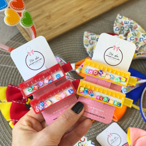 Hair Clips Régua Escolar