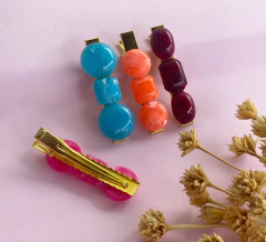 Hair Clip Pedras coloridas (unidade) - comprar online