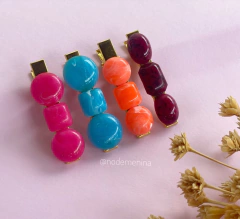 Hair Clip Pedras coloridas (unidade)
