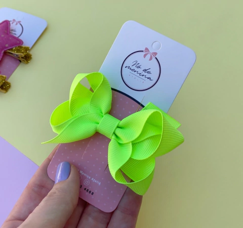 Laço Luisa (P) verde neon