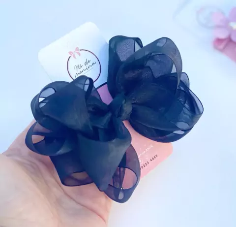 Laço Sofia (G) organza preto