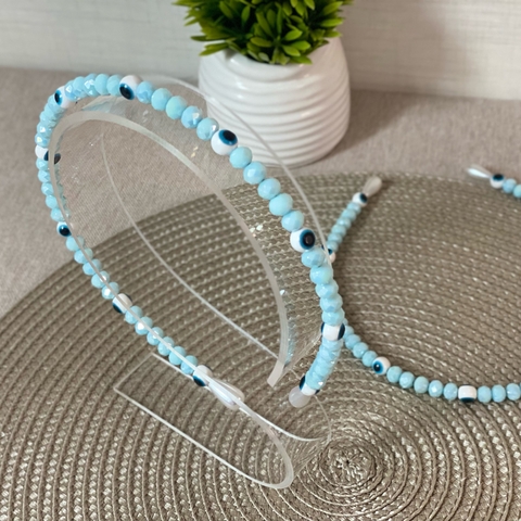 Tiara Olho Grego Azul