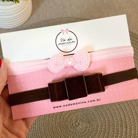 Laço Chanel Veludo Marron