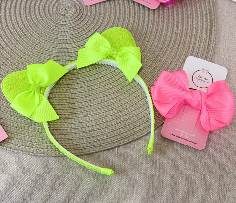 Kit Tiara + Laço Liz (M) Neon