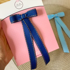 Laço Helena (M) Duplo Jeans - Nó De Menina