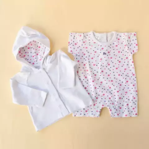 Conjunto campera +Jardinero Flores - comprar online