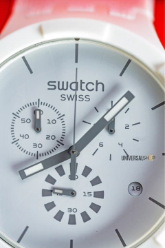 Reloj Swatch SB02W400 - CHEQUERED WHITE - Universal Shop Colombia