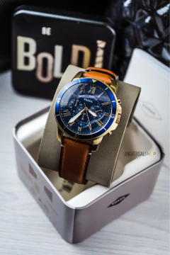 Reloj Fossil Fs5268 Cronografo Cuero Legitimo - tienda online