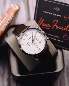 Reloj Fossil FS5380 Cronógrafo Cuero Legitimo - tienda online