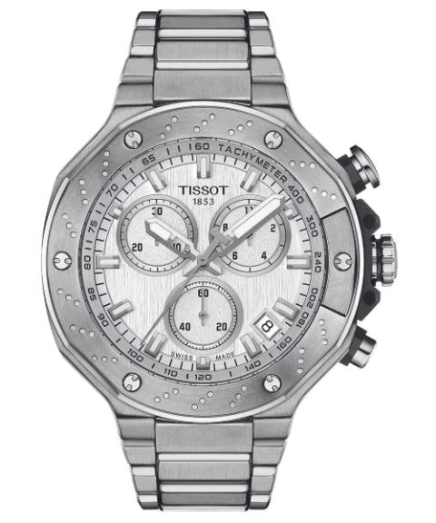 Reloj Tissot T-Race T141.417.11.031.00 – Cronógrafo Cuarzo Suizo 45mm Esfera Plateada - comprar online