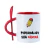 Caneca de cerâmica colorida com colher 325ml - Personalize aqui! - loja online