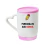 Caneca de cerâmica com alça de coração com tampa de silicone 365ml - Personalize aqui! - NZ Design