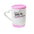Caneca de cerâmica com alça de coração com tampa de silicone 365ml - Dia dos Namorados - loja online