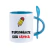 Caneca de cerâmica colorida com colher 325ml - Personalize aqui! na internet