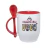 Caneca de cerâmica colorida abaulada com colher 325ml - Dia dos Avós - NZ Design