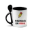 Caneca de cerâmica colorida com colher 325ml - Personalize aqui! - comprar online