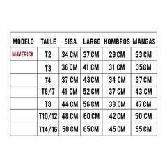 MAVERICK Campera de niños TALLE 2 A 8