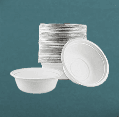 Plato hondo desechable en bagazo de caña biodegradable 350 mL (11,8onz) Paquete 20und - comprar online