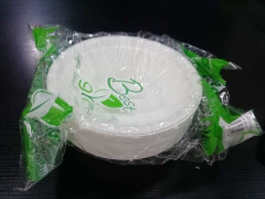 Plato hondo desechable en bagazo de caña biodegradable 500 mL (16onz) Paquete 20und