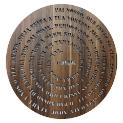 Mandala Oração Pai Nosso 50cm Espiral MDF 3mm Pintada - comprar online