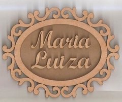 Moldura Oval Arabesco 31cm + 2 Nomes 18cm