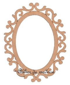 Moldura Oval Arabesco 80x100cm Fina MDF 3mm - comprar online