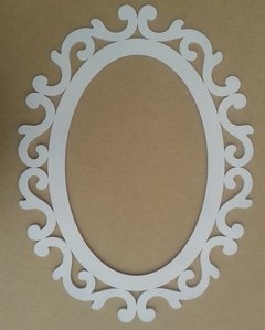 Moldura Oval Arabesco 70x80cm Com Fundo Pintado - comprar online