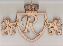 Brasão Escudo Leão 60cm Personalizado Letra Ou Número - comprar online