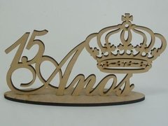 Topo Bolo 15 Anos Coroa Com Base