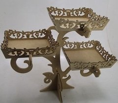 Baleiro Arvore Triplo Flor 38cm