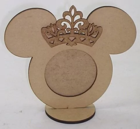 Porta Retrato Minnie Laço Ou Princesa com Base - Pintado