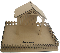 Presépio Casinha 30cm Base 60x60cm Cerca