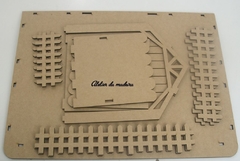 Presépio Casinha 15cm Base 30x40cm Com Cerca Pintada - comprar online