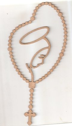 Terço Maria 40cm Perola