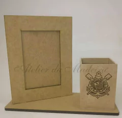 Porta Retrato 10x15cm Liso Base e Porta Lapis Times - comprar online