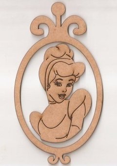 Moldura Oval 60cm Com Busto Cinderella