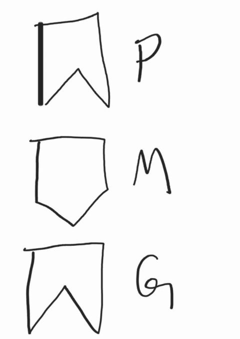 Trio Bandeirola bandeira com Base MDF