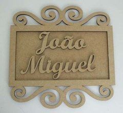 Moldura Arabesco 35x43 Com 3 Nomes