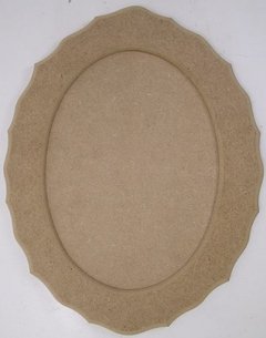 Moldura Oval Colonial 45x60cm Com Fundo