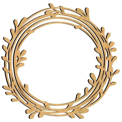 Guirlanda Ramos 35cm MDF 3mm