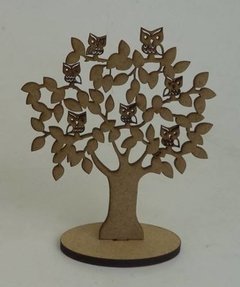 Arvore Corujinhas Mini 15cm Base